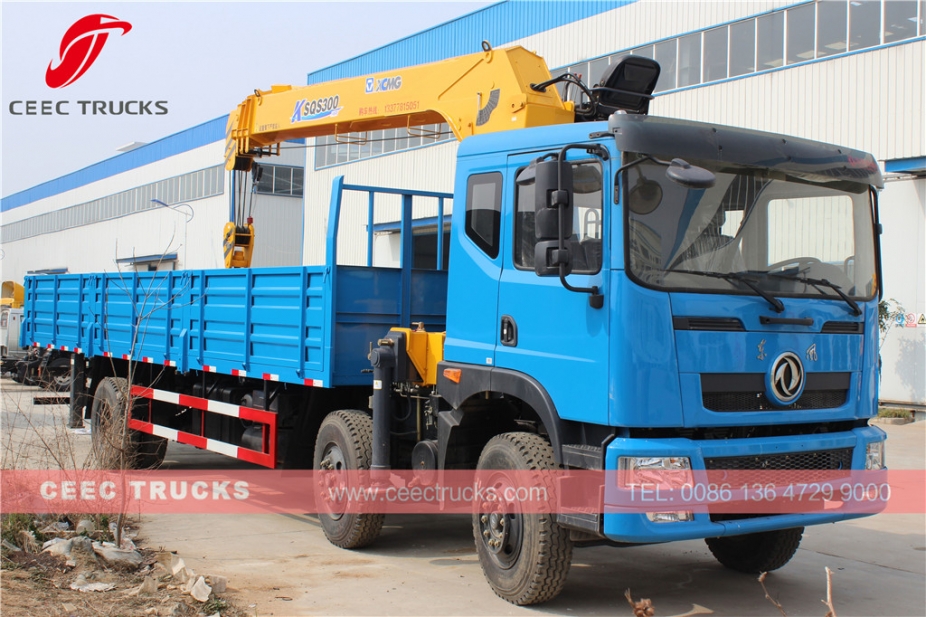 Telescopic 12T mobile boom crane trucks Dongfeng