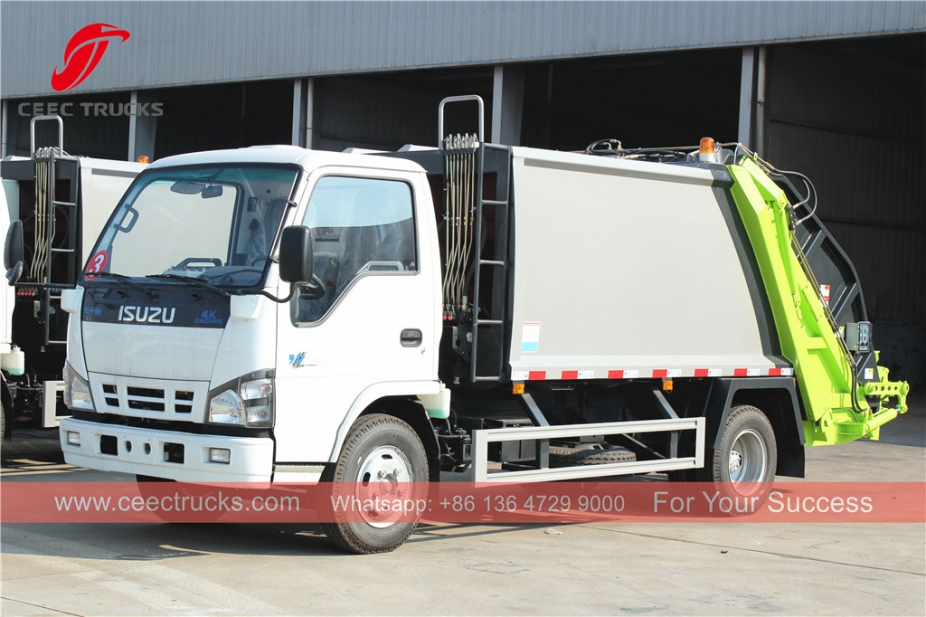 5 CBM capacity garbage compactor truck