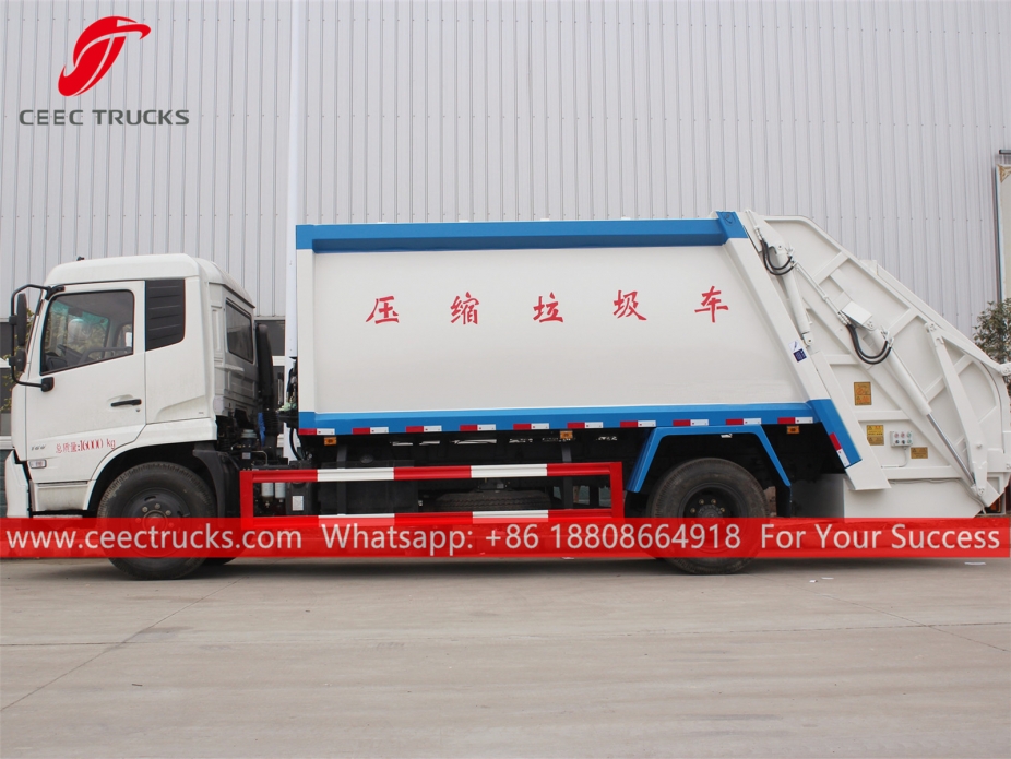 Caminhão compactador de lixo 14CBM Dongfeng