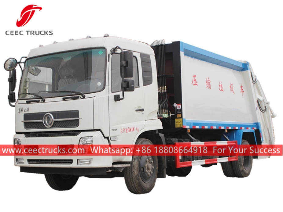 Caminhão compactador de lixo 14CBM Dongfeng