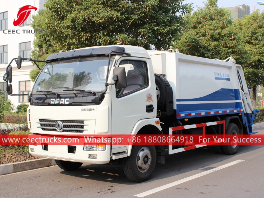 Compactador de carregador traseiro 7CBM Dongfeng