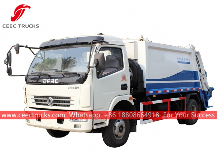 Compactador de carregador traseiro 7CBM Dongfeng