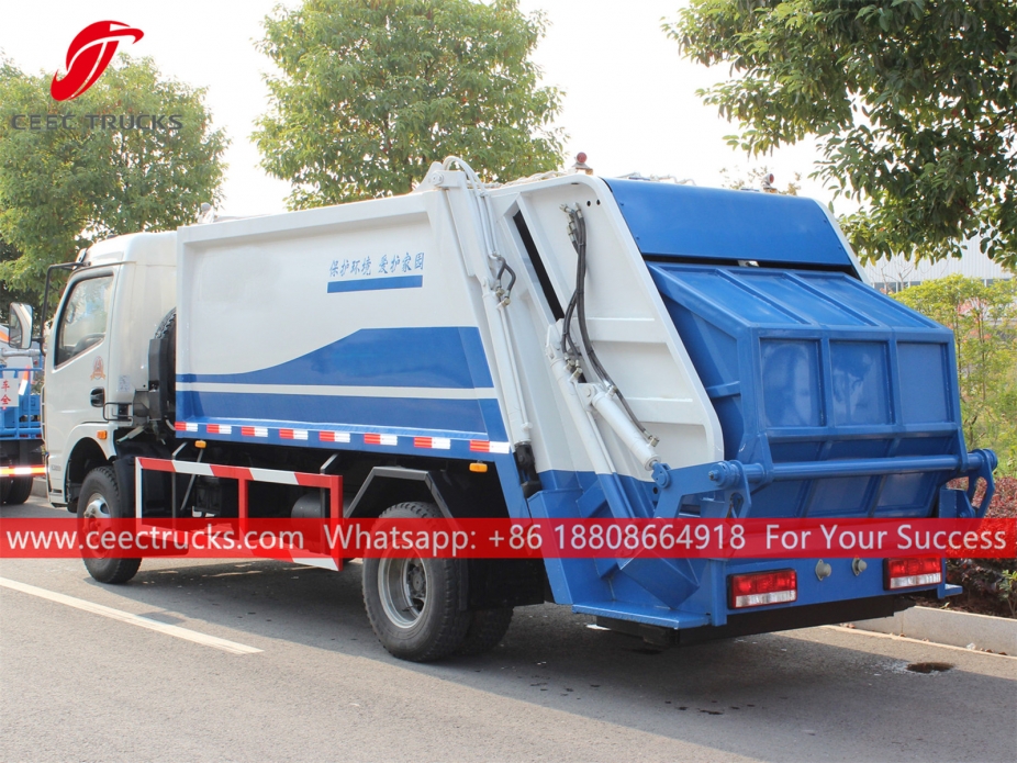 Compactador de carregador traseiro 7CBM Dongfeng