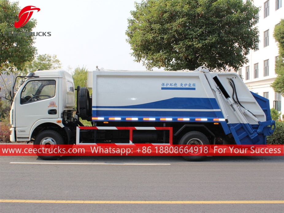 Compactador de carregador traseiro 7CBM Dongfeng