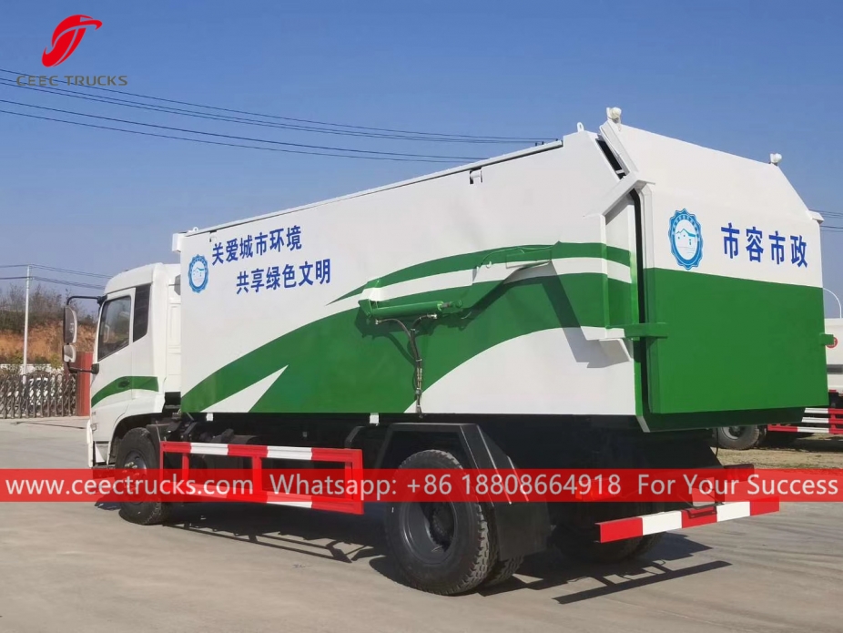 Dumper hidráulico de lixo 12CBM DONGFENG