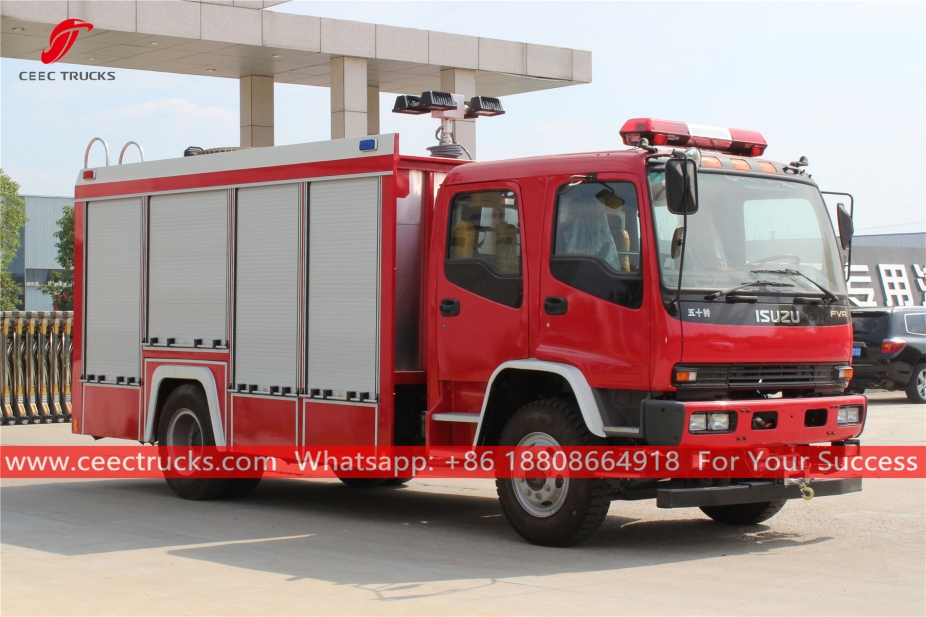 Caminhão de bombeiros de resgate de emergência ISUZU FVR