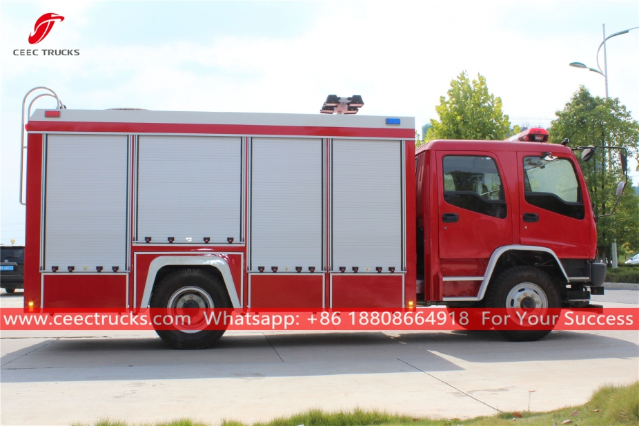 Caminhão de bombeiros de resgate de emergência ISUZU FVR