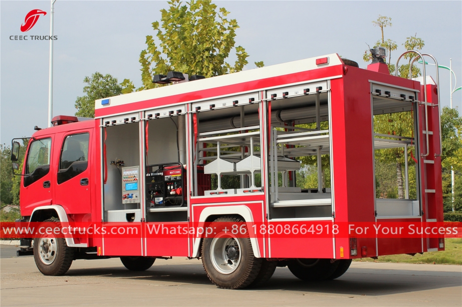 Caminhão de bombeiros de resgate de emergência ISUZU FVR