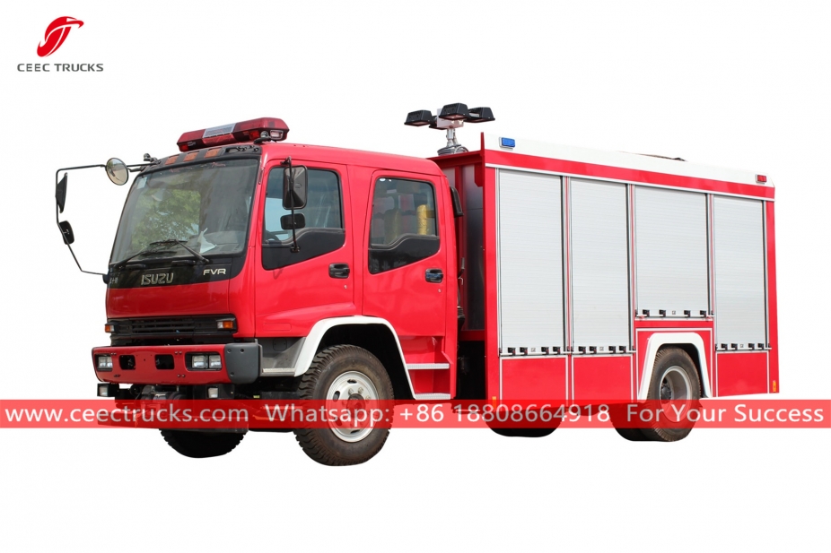 Caminhão de bombeiros de resgate de emergência ISUZU FVR