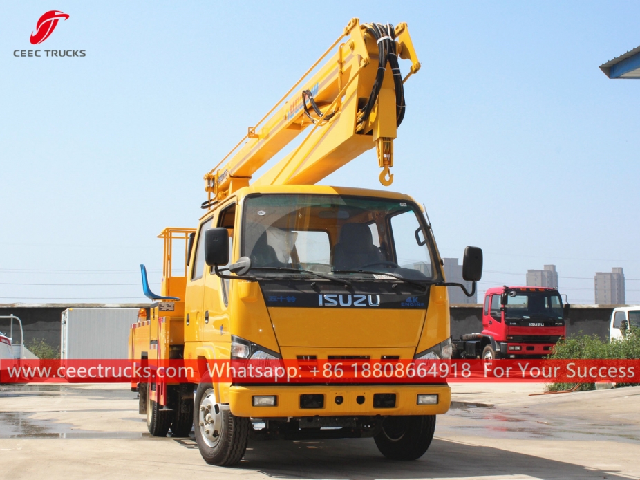 Caminhão de trabalho de plataforma aérea ISUZU 16m