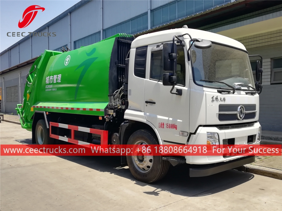 Caminhão de compressão de lixo Dongfeng 12CBM