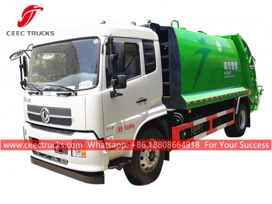 Caminhão de compressão de lixo Dongfeng 12CBM