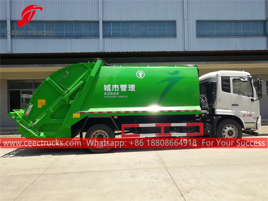 Caminhão de compressão de lixo Dongfeng 12CBM