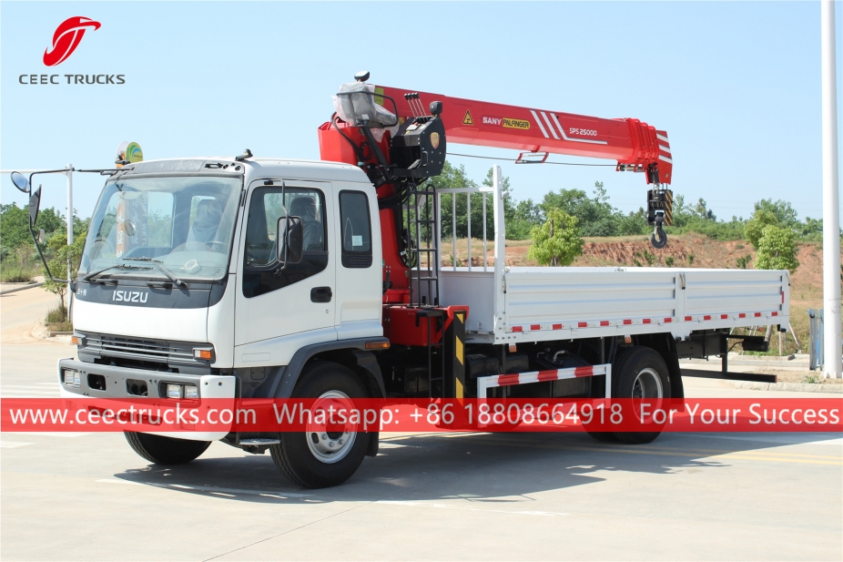 Guindaste montado em caminhão ISUZU FTR 10Tons