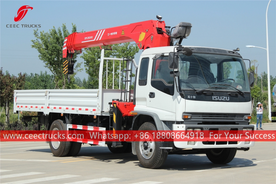 Guindaste montado em caminhão ISUZU FTR 10Tons