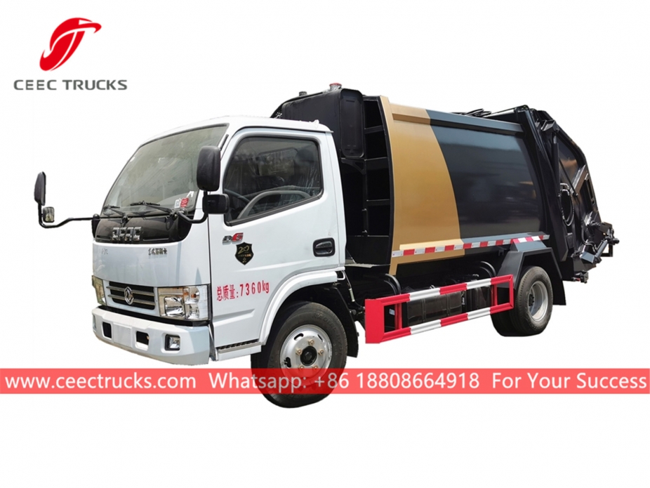 Caminhão de compressão de lixo Dongfeng 5CBM