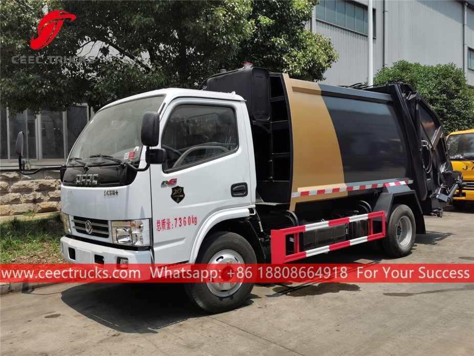 Caminhão de compressão de lixo Dongfeng 5CBM