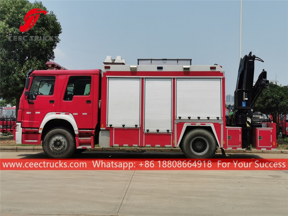 Caminhão de bombeiros de resgate de emergência HOWO