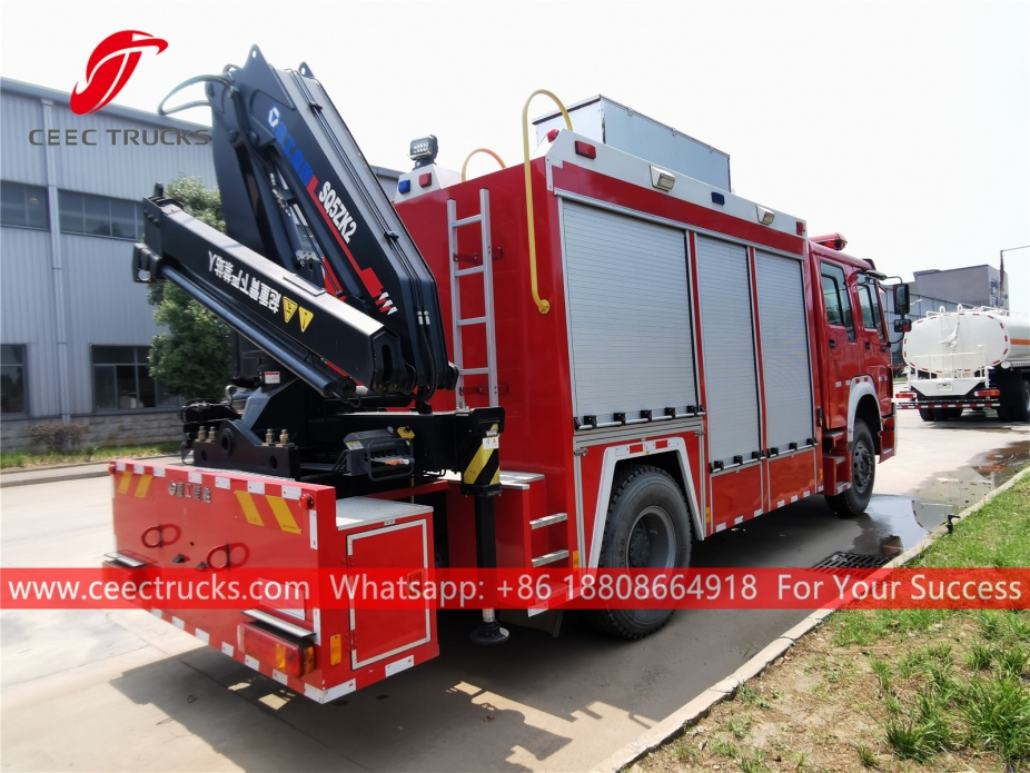 Caminhão de bombeiros de resgate de emergência HOWO