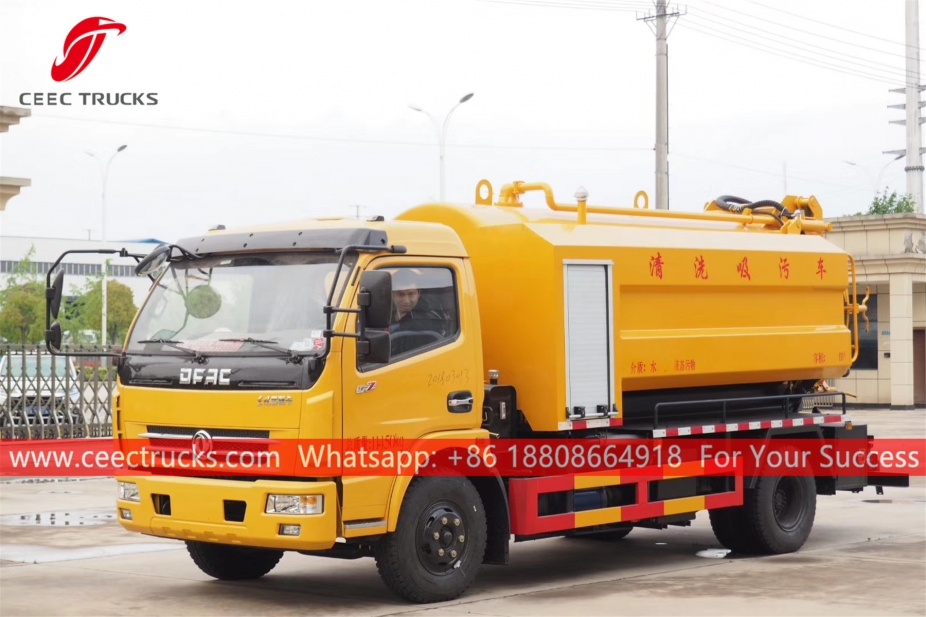 Caminhão combinado de jato e sucção Dongfeng 6CBM