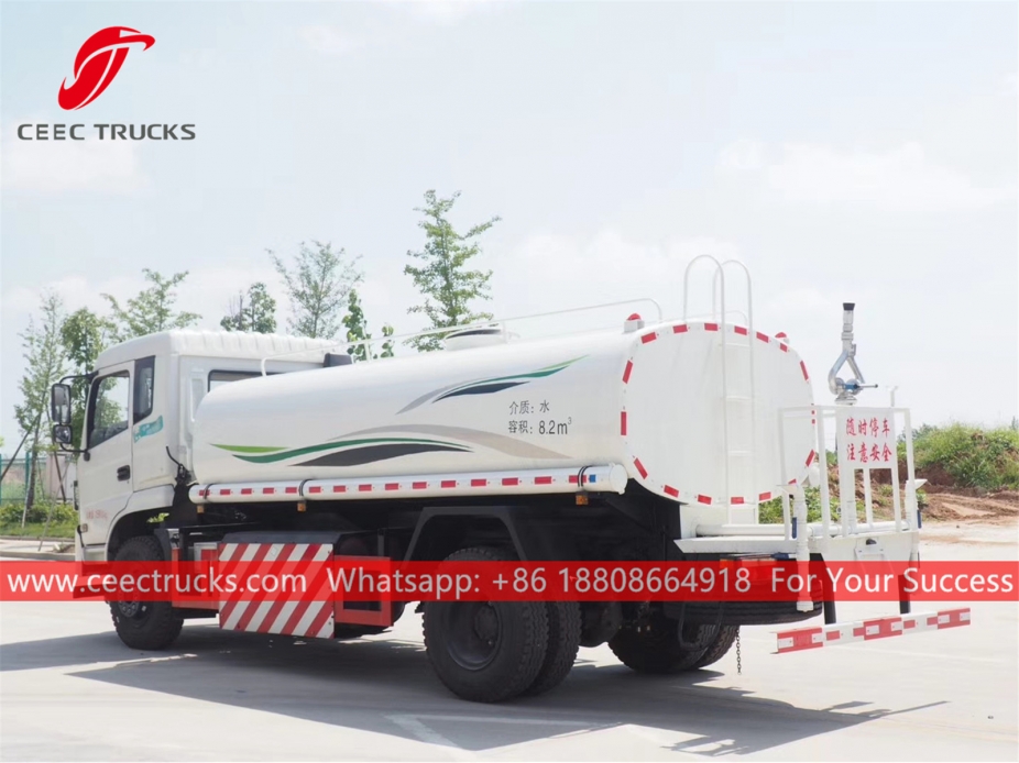 Caminhão de aspersão de água Dongfeng 8CBM