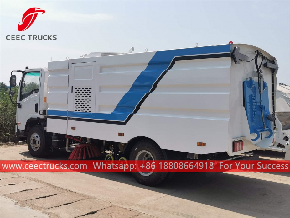 Caminhão varredor e lavador de estradas Shacman