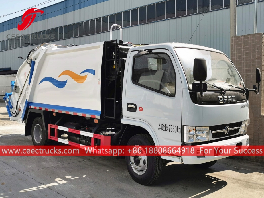 Caminhão de lixo com carregamento traseiro Dongfeng 6CBM