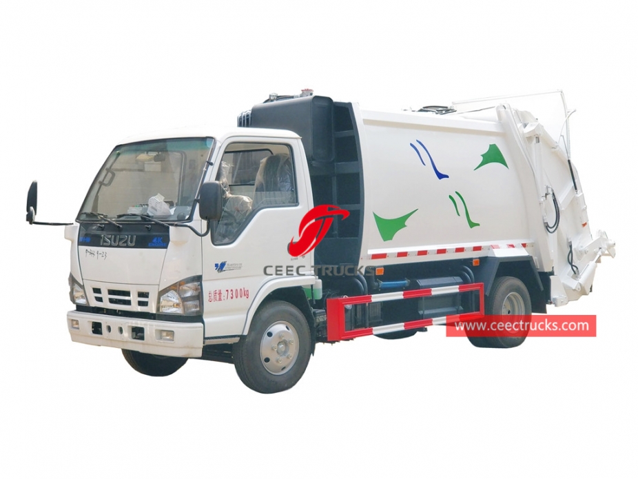 Caminhão de lixo de carga traseira ISUZU 6CBM