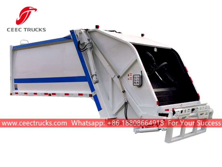 Good quality 8,000 liters compression waste truck body