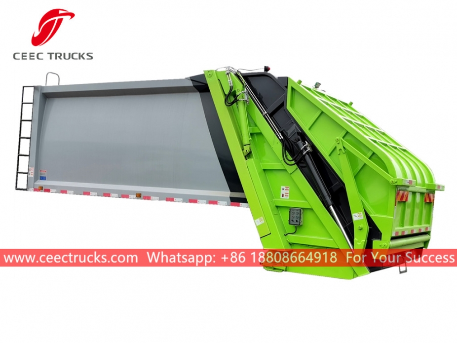 European standard 10,000 liters compressed refuse truck body