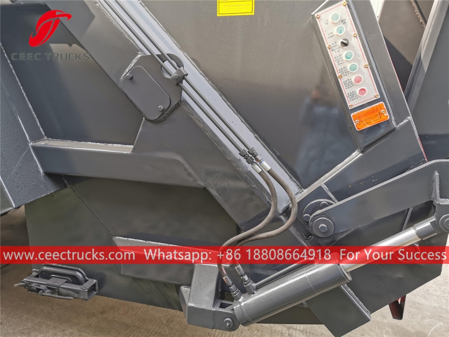 New designed 14,000 liters waste compactor truck body