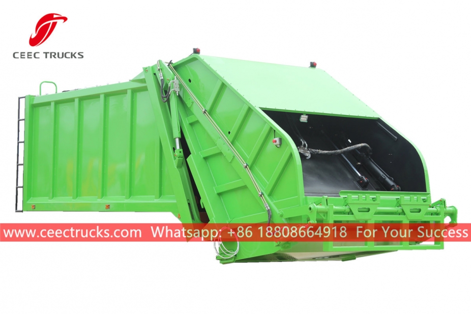 High quality 12,000 liters waste compactor truck body kit