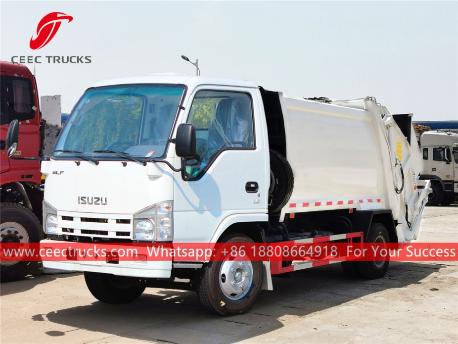 Factory price ISUZU 5CBM Garbage compression truck for exporting