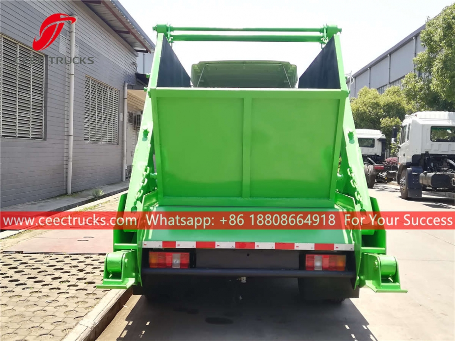 HOWO 120HP RHD swing arm garbage truck