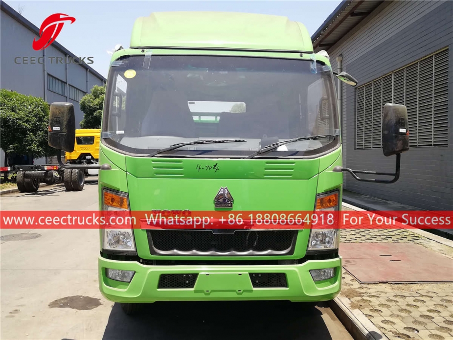 HOWO 120HP RHD swing arm garbage truck