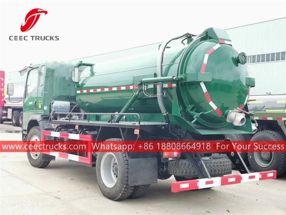 HOWO 4×2 right hand drive vacuum tanker truck