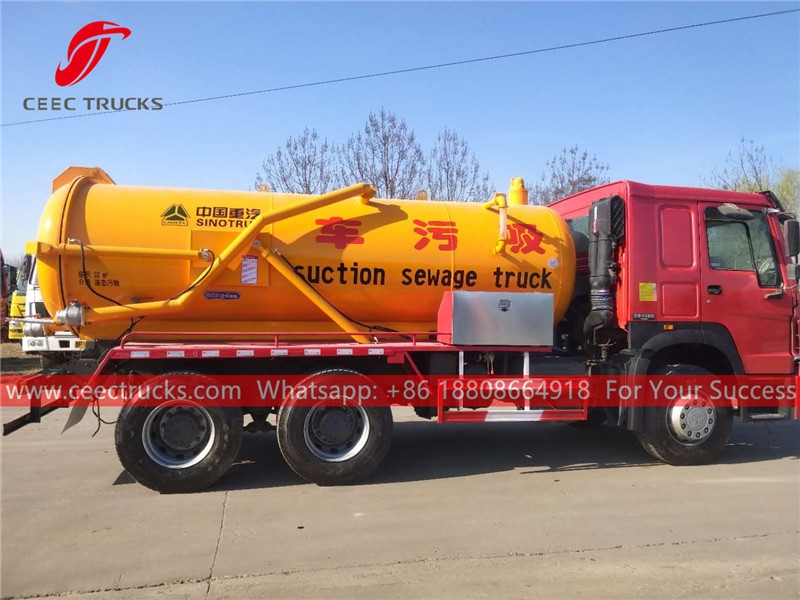 HOWO 6×4 vacuum tanker truck