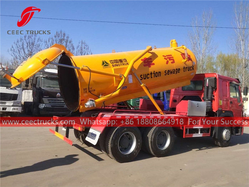 HOWO 6×4 vacuum tanker truck