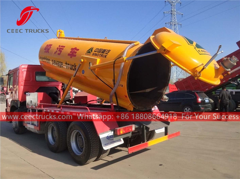 HOWO 6×4 vacuum tanker truck