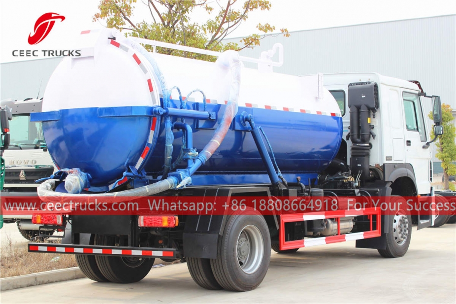 HOWO 4×2 right hand drive sewage suction truck