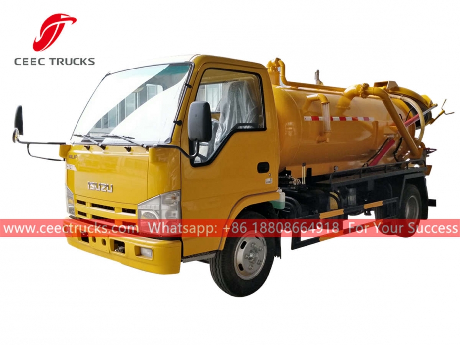 ISUZU 4×2 vacuum tank truck