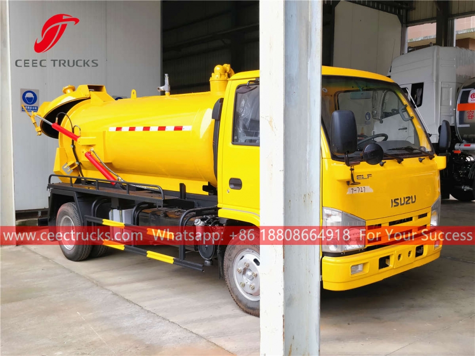 ISUZU 4×2 vacuum tank truck