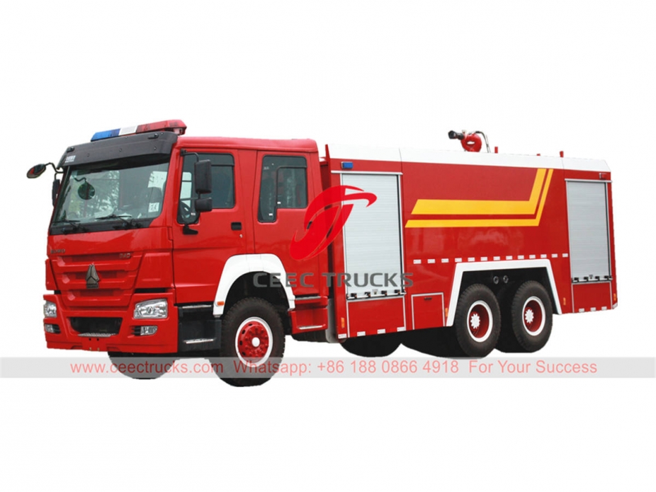 HOWO 10 wheeler water tank fire lorry