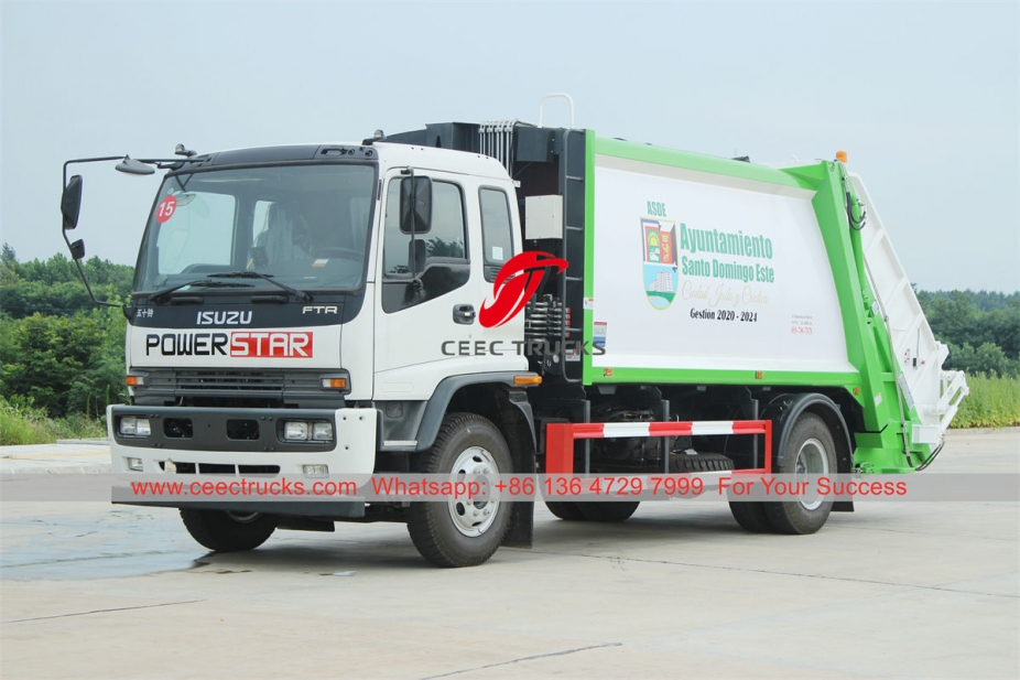 ISUZU FTR back loading garbage truck