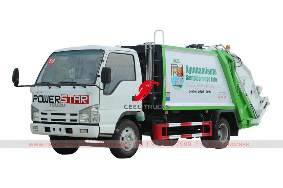 ISUZU 6CBM refuse compactor truck for export