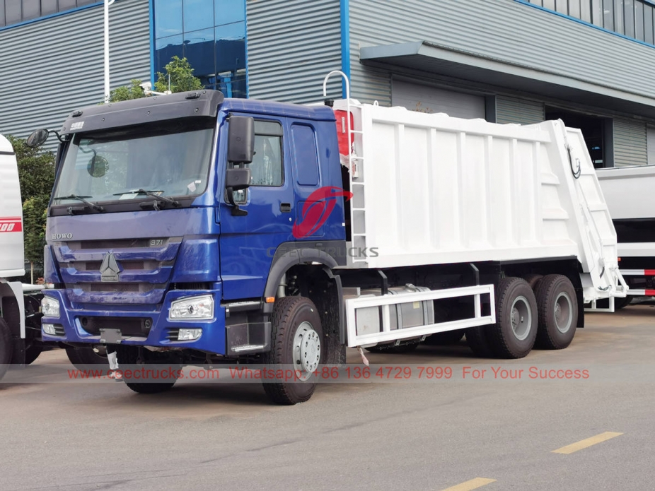 HOWO 20CBM refuse compactor truck for export