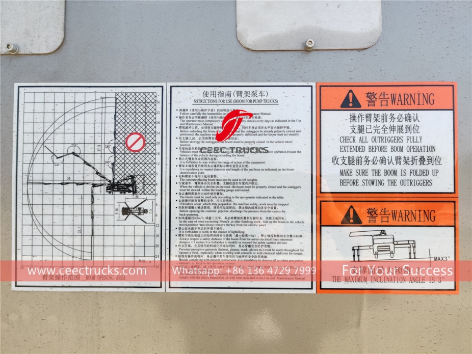 caminhão bomba de cimento HOWO de 38m