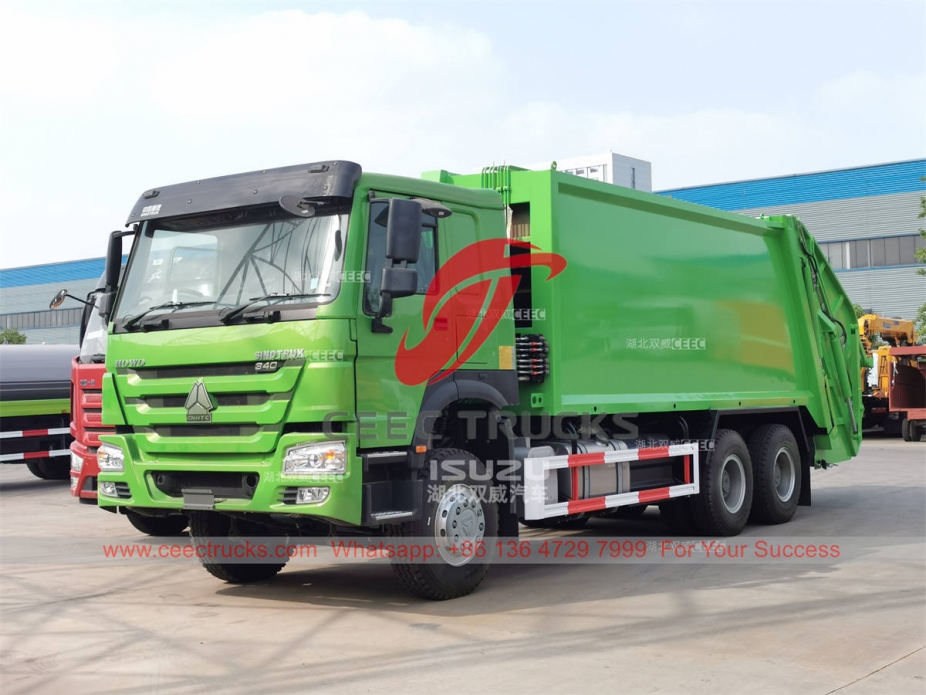 Brand new HOWO RHD 340HP 20CBM refuse compactor truck on sale