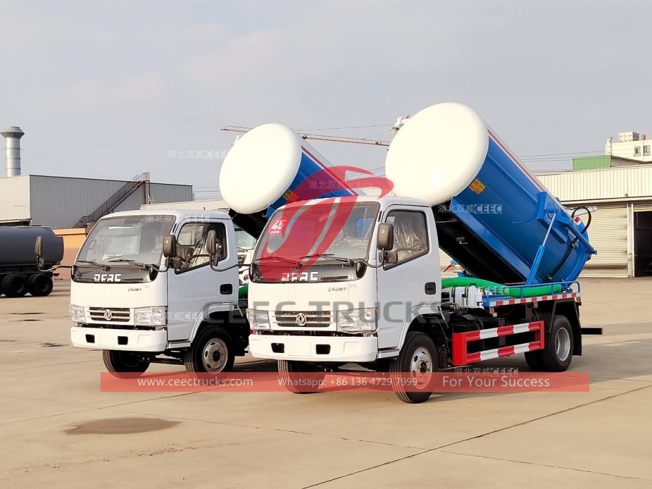 Dongfeng 5CBM vacuum pump trucks at best price