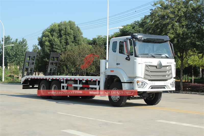 HOWO 400HP flatbed transport truck made in China